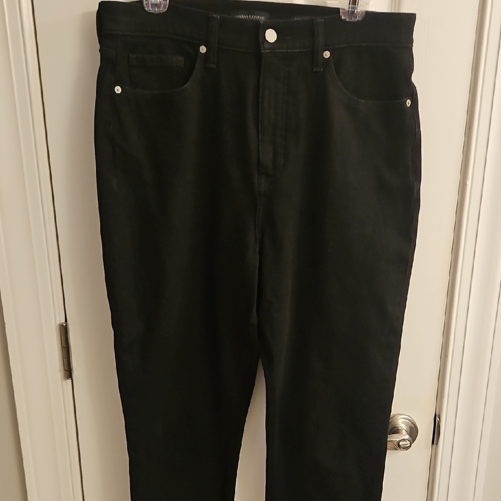 NWOT Banana Republic Women's High Rise Black Jeans, Slim Fit, $46 /$4.99 Ship